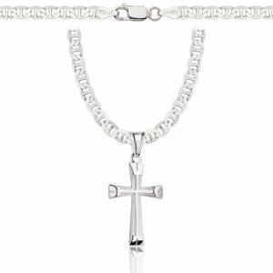 SREBRNY ŁAŃCUSZEK GUCCI Z KRZYŻYKIEM 925 - 4,5MM