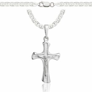 SREBRNY ŁAŃCUSZEK GUCCI Z KRZYŻYKIEM 925 - 4,5MM