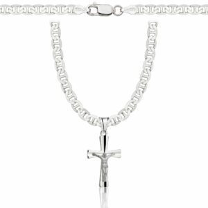 SREBRNY ŁAŃCUSZEK GUCCI Z KRZYŻYKIEM 925 - 4,5MM