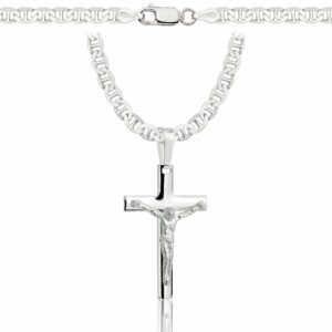 SREBRNY ŁAŃCUSZEK GUCCI Z KRZYŻYKIEM 925 - 4,5MM