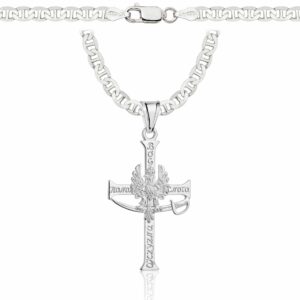 SREBRNY ŁAŃCUSZEK GUCCI Z KRZYŻYKIEM 925 - 4,5MM