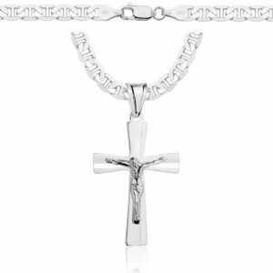 SREBRNY ŁAŃCUSZEK GUCCI Z KRZYŻYKIEM 925 - 5,5MM