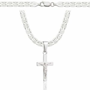 SREBRNY ŁAŃCUSZEK GUCCI Z KRZYŻYKIEM 925 - 5,5MM