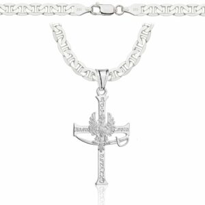 SREBRNY ŁAŃCUSZEK GUCCI Z KRZYŻYKIEM 925 - 5,5MM