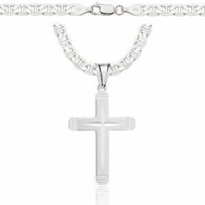 SREBRNY ŁAŃCUSZEK GUCCI Z KRZYŻYKIEM 925 - 5,5MM