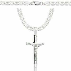 SREBRNY ŁAŃCUSZEK GUCCI Z KRZYŻYKIEM 925 - 5,5MM