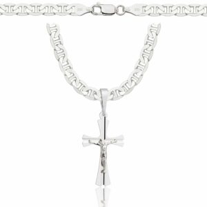 SREBRNY ŁAŃCUSZEK GUCCI Z KRZYŻYKIEM 925 - 5,5MM