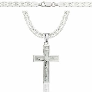 SREBRNY ŁAŃCUSZEK GUCCI Z KRZYŻYKIEM 925 - 5,5MM