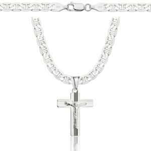 SREBRNY ŁAŃCUSZEK GUCCI Z KRZYŻYKIEM 925 - 5,5MM