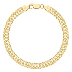 POZŁACANA SREBRNA BRANSOLETKA ROMBO 925 585 - 7MM