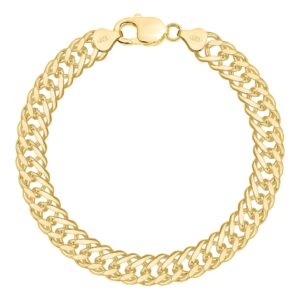 POZŁACANA SREBRNA BRANSOLETKA ROMBO 925 585 - 8,5MM