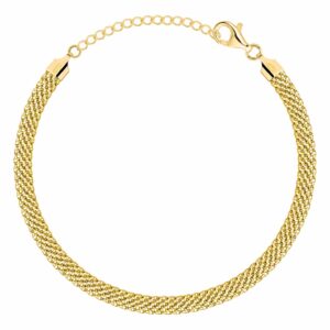 POZŁACANA SREBRNA BRANSOLETKA TUB 925 585 - 5MM