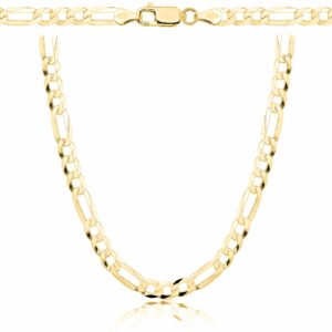 POZŁACANY SREBRNY ŁAŃCUSZEK FIGARO 925 585 - 5,5MM