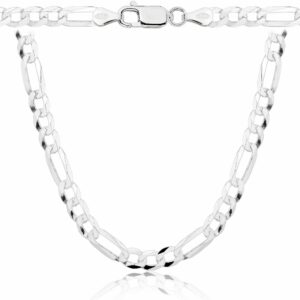 SREBRNY ŁAŃCUSZEK FIGARO 925 - 7MM