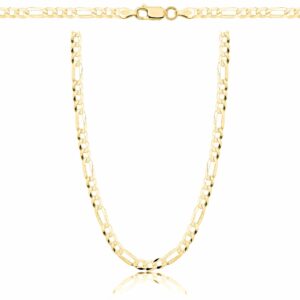 POZŁACANY SREBRNY ŁAŃCUSZEK FIGARO 925 585 - 3,5MM