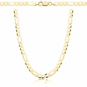 POZŁACANY SREBRNY ŁAŃCUSZEK FIGARO 925 585 - 4,5MM