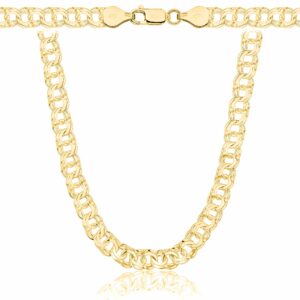 POZŁACANY SREBRNY ŁAŃCUSZEK GALIBARDI 925 - 6,5MM