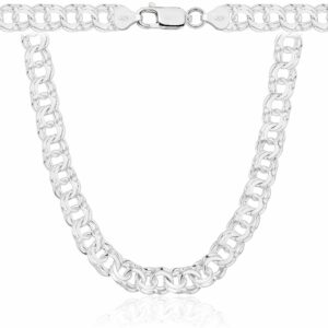 SREBRNY ŁAŃCUSZEK GALIBARDI 925 - 8MM