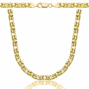 POZŁACANY SREBRNY ŁAŃCUSZEK KRÓLEWSKI 925 585 - 4,5MM