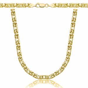 POZŁACANY SREBRNY ŁAŃCUSZEK KRÓLEWSKI 925 585 - 4MM