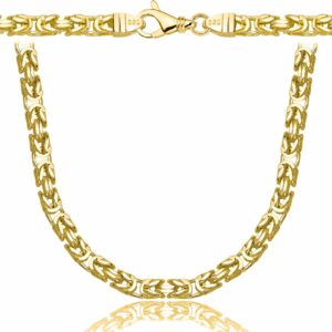 POZŁACANY SREBRNY ŁAŃCUSZEK KRÓLEWSKI 925 585 - 5,5MM