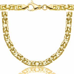 POZŁACANY SREBRNY ŁAŃCUSZEK KRÓLEWSKI 925 585 - 6,5MM