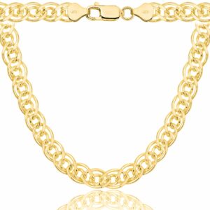 POZŁACANY SREBRNY ŁAŃCUSZEK NONNA MONALIZA 925 585 - 9MM