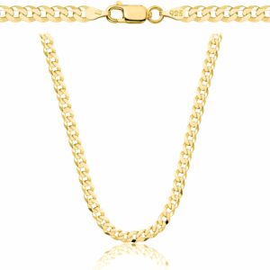 POZŁACANY SREBRNY ŁAŃCUSZEK PANCERKA 925 585 - 3,8MM