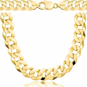 POZŁACANY SREBRNY ŁAŃCUSZEK PANCERKA 925 585 - 11,2MM