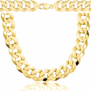 POZŁACANY SREBRNY ŁAŃCUSZEK PANCERKA 925 585 - 14,3MM