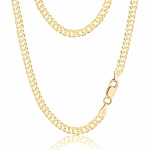 POZŁACANY SREBRNY ŁAŃCUSZEK ROMBO 925 585 - 4,3MM