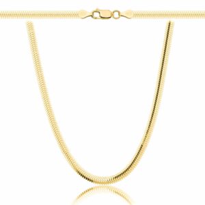 POZŁACANY SREBRNY ŁAŃCUSZEK ŻMIJKA 925 585 - 3,5MM