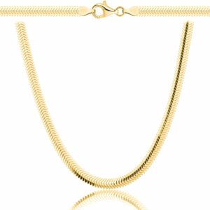 POZŁACANY SREBRNY ŁAŃCUSZEK ŻMIJKA 925 585 - 4,3MM