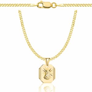 POZŁACANY SREBRNY ŁAŃCUSZEK PANCERKA Z MEDALIKIEM 925 585 - 2MM