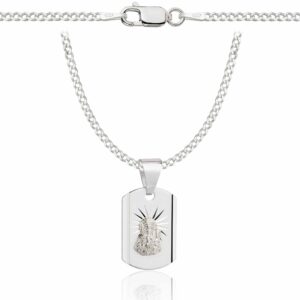 SREBRNY ŁAŃCUSZEK PANCERKA Z MEDALIKIEM 925 - 2MM