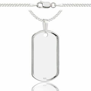 SREBRNY ŁAŃCUSZEK PANCERKA Z NIEŚMIERTELNIKIEM 925 - 2MM