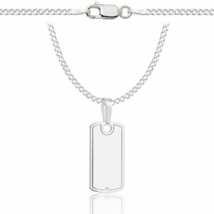 SREBRNY ŁAŃCUSZEK PANCERKA Z NIEŚMIERTELNIKIEM 925 - 2MM