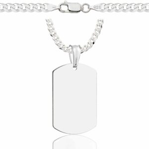 SREBRNY ŁAŃCUSZEK PANCERKA Z NIEŚMIERTELNIKIEM 925 - 3,8MM