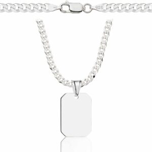 SREBRNY ŁAŃCUSZEK PANCERKA Z NIEŚMIERTELNIKIEM 925 - 3,8MM