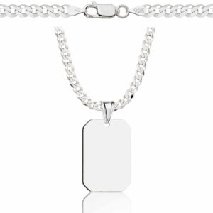 SREBRNY ŁAŃCUSZEK PANCERKA Z NIEŚMIERTELNIKIEM 925 - 3,8MM