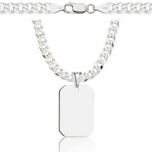 SREBRNY ŁAŃCUSZEK PANCERKA Z NIEŚMIERTELNIKIEM 925 - 5MM