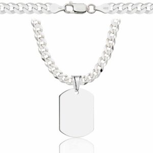 SREBRNY ŁAŃCUSZEK PANCERKA Z NIEŚMIERTELNIKIEM 925 - 5MM