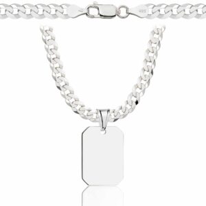 SREBRNY ŁAŃCUSZEK PANCERKA Z NIEŚMIERTELNIKIEM 925 - 5MM