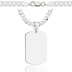 SREBRNY ŁAŃCUSZEK PANCERKA Z NIEŚMIERTELNIKIEM 925 - 5MM