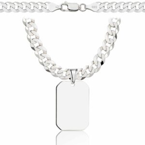 SREBRNY ŁAŃCUSZEK PANCERKA Z NIEŚMIERTELNIKIEM 925 - 6,5MM