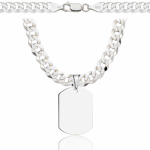 SREBRNY ŁAŃCUSZEK PANCERKA Z NIEŚMIERTELNIKIEM 925 - 6,5MM