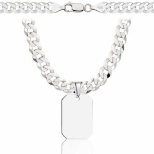 SREBRNY ŁAŃCUSZEK PANCERKA Z NIEŚMIERTELNIKIEM 925 - 6,5MM