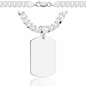 SREBRNY ŁAŃCUSZEK PANCERKA Z NIEŚMIERTELNIKIEM 925 - 6,5MM