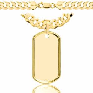 POZŁACANY SREBRNY ŁAŃCUSZEK PANCERKA Z NIEŚMIERTELNIKIEM 925 585 - 7,5MM