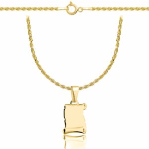 POZŁACANY SREBRNY NASZYJNIK KORDEL PAPIRUS 925 585 - 1,6MM